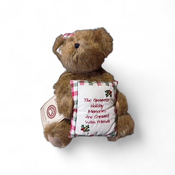NWT Boyds Bear Plush Head Bean Collection Beary Goodfriend Holly Pillow 8" 2004 - Picture 3 of 9